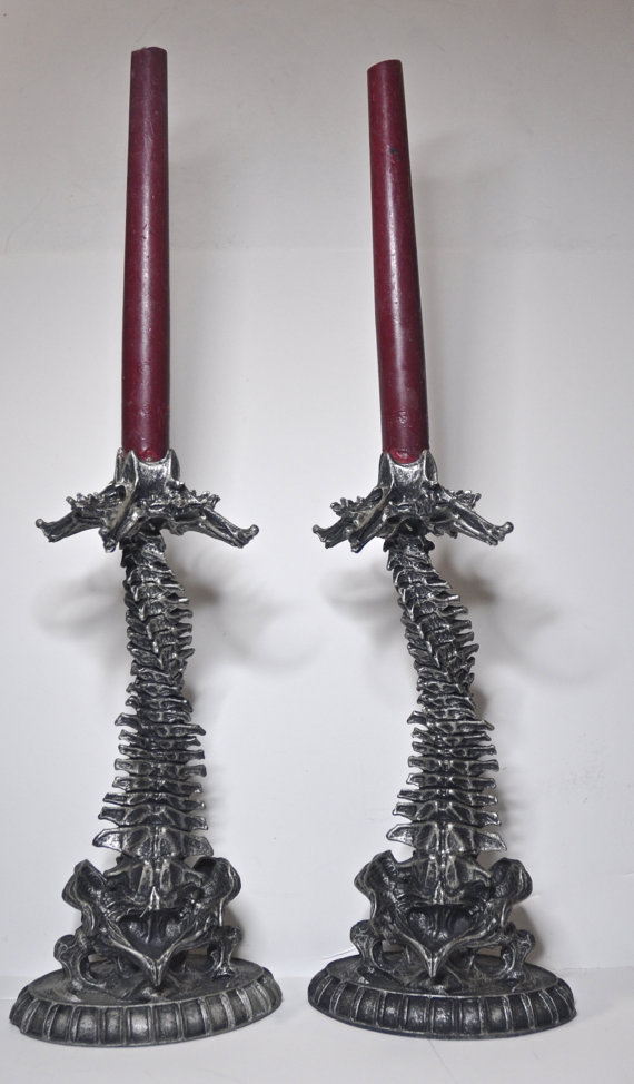 Helix Ossuary Candlestick holders