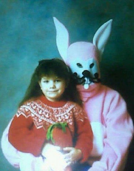 creepy easter bunny photos