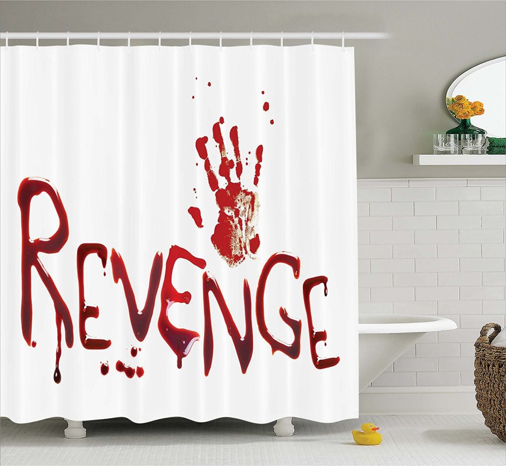 Revenge Bloody Shower curtain horror scary
